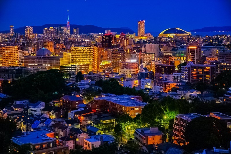 南公園西展望台から見た夜景