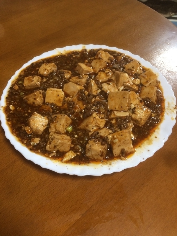 マーボー豆腐完成