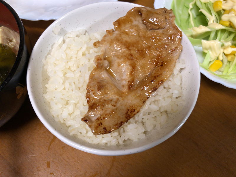 生姜焼きご飯２０２０/１０/１８