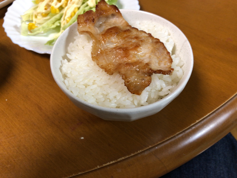 生姜焼きご飯２０２１/１/１８