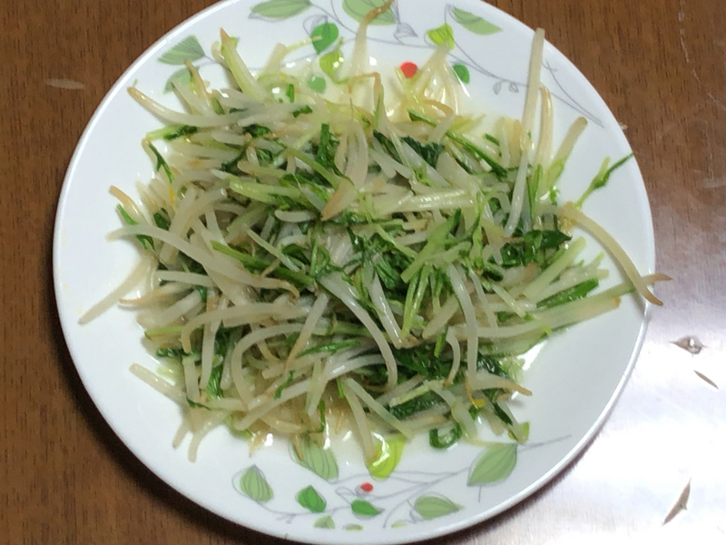 水菜炒め物２０２３/１２/２６