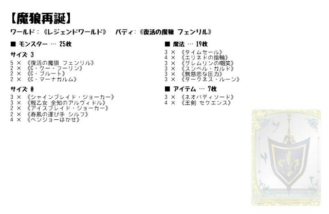 デッキ紹介 レジェンドワールド - バディファイ党