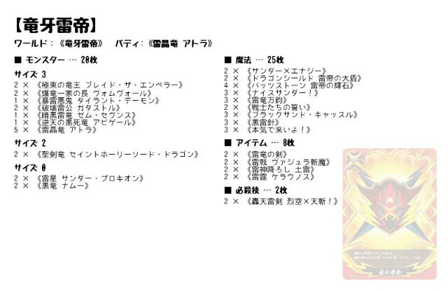 デッキ紹介【竜牙雷帝】 - バディファイ党