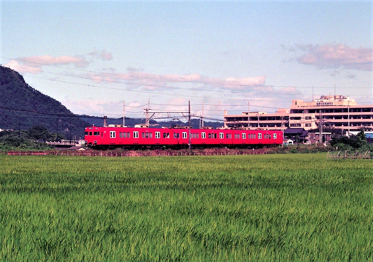 【名鉄　前頭板（いもむし）】（表）団　体（裏）回　送 第1080話 1993年名鉄（広見）：イモムシを見に行く（その2