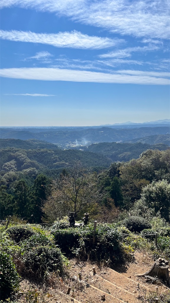 山頂からの景色と男坂のコース