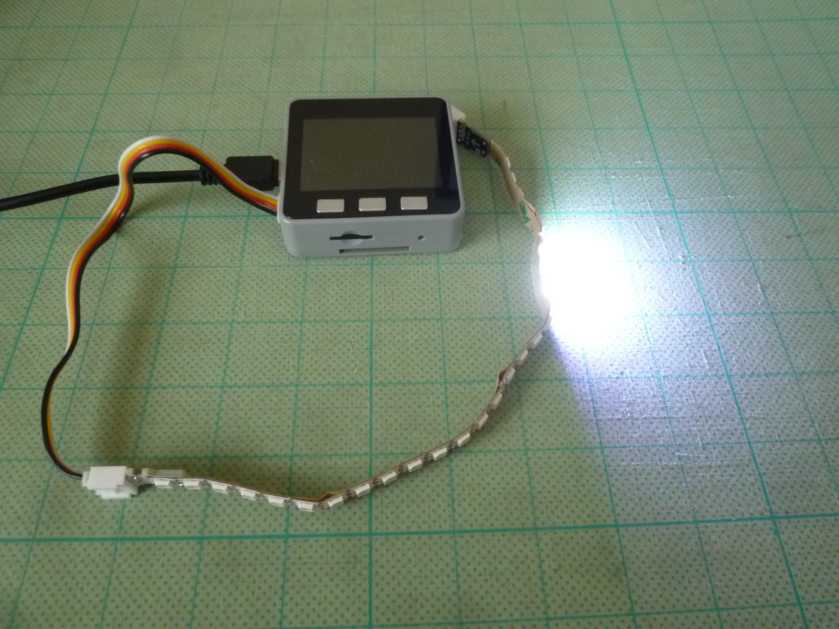 M5stack Led M5StackでNeoPixel互換 LEDテープ(SK6812) 20 cmを使う - まつたろうの歩み