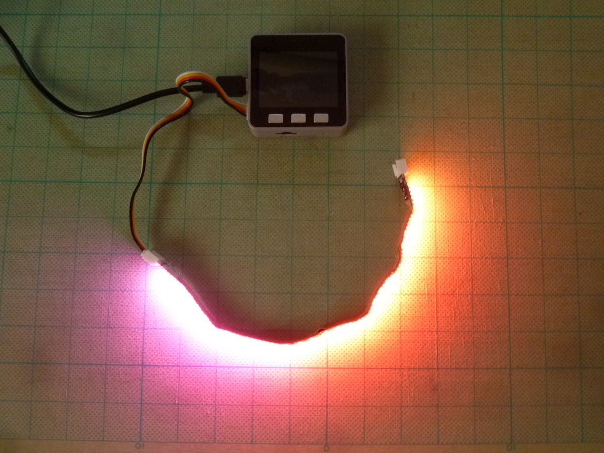 M5stack Led M5StackでNeoPixel互換 LEDテープ(SK6812) 20 cmを使う - まつたろうの歩み