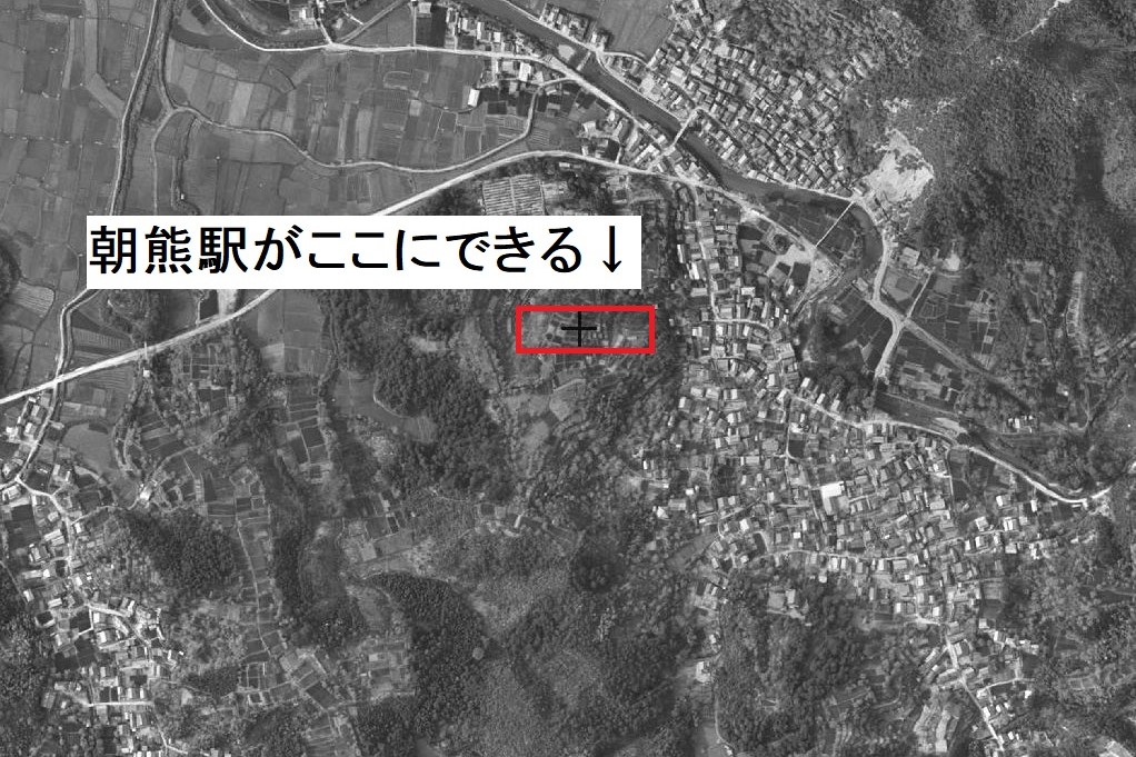 国土地理院地図航空写真・朝熊駅