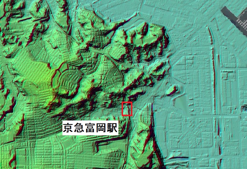 富岡あたりの地形