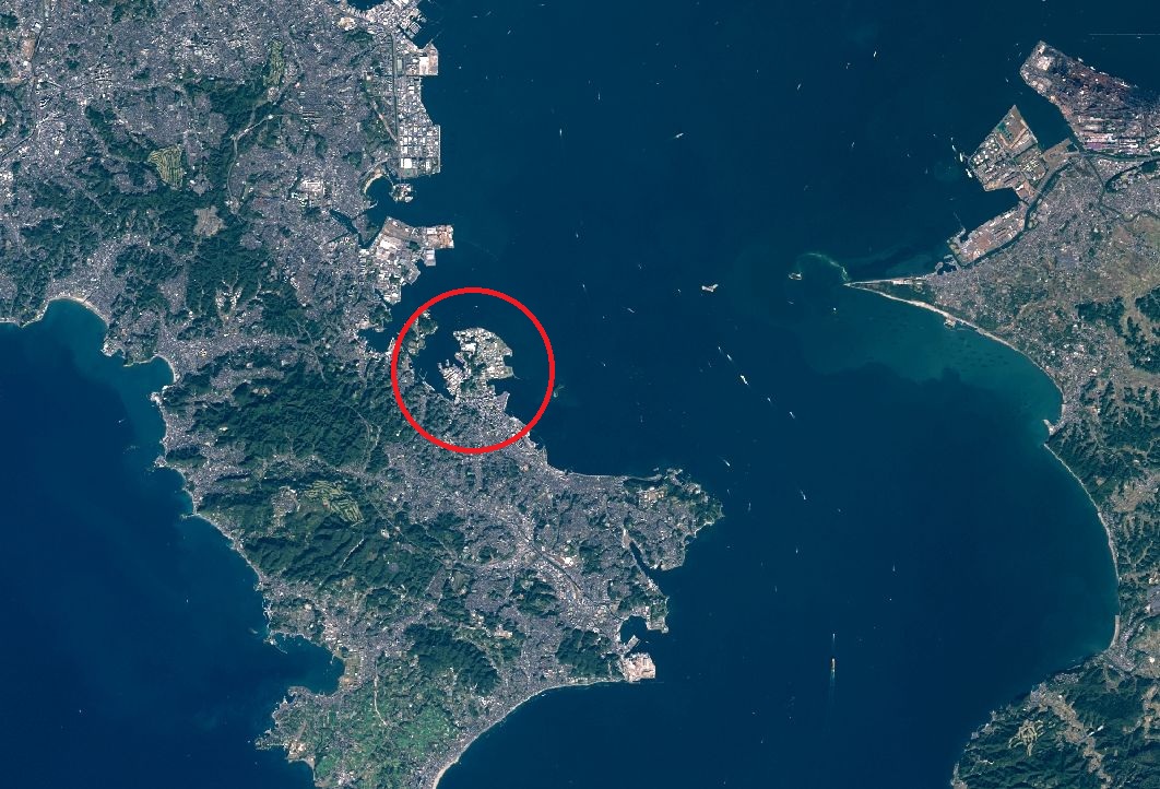 東京湾と横須賀の位置