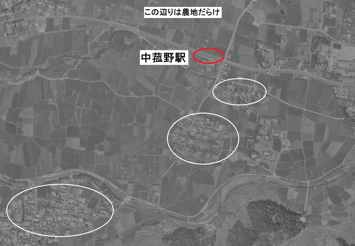中菰野駅の周辺(過去)