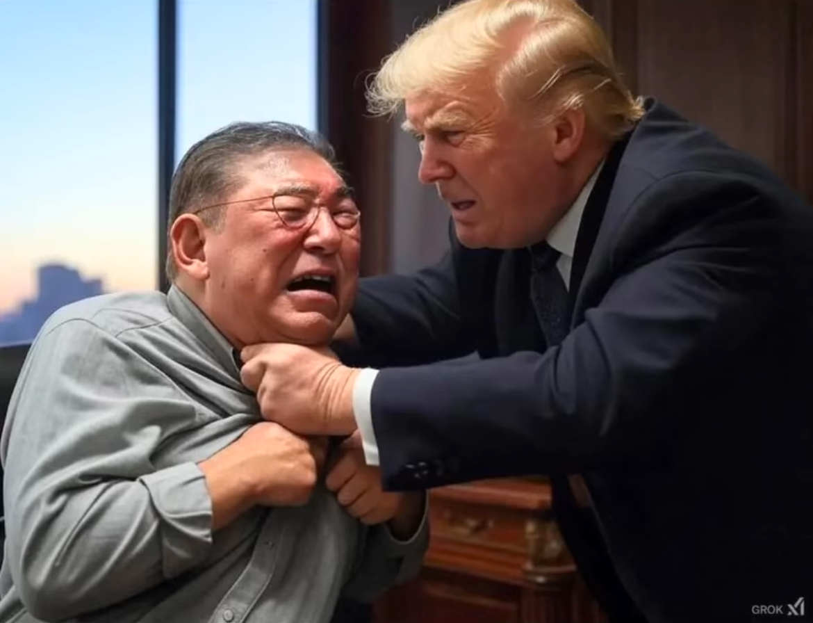 石破茂締め上げられる