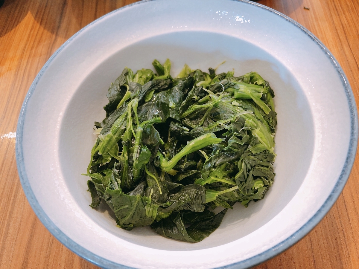 壱角家 ほうれん草