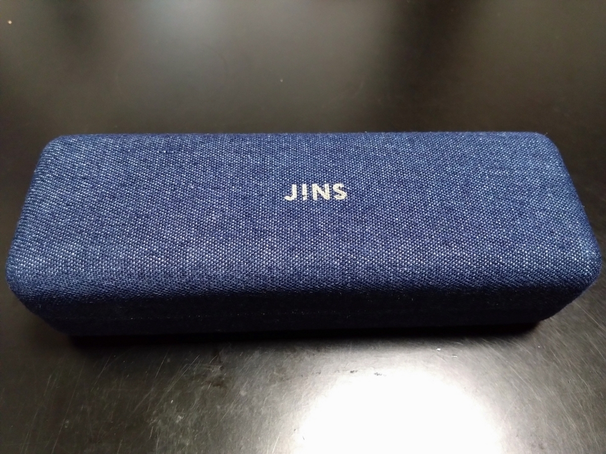 JINS 四角形メガネ ケース付き JINS メタルフレーム 四角形眼鏡 ケース