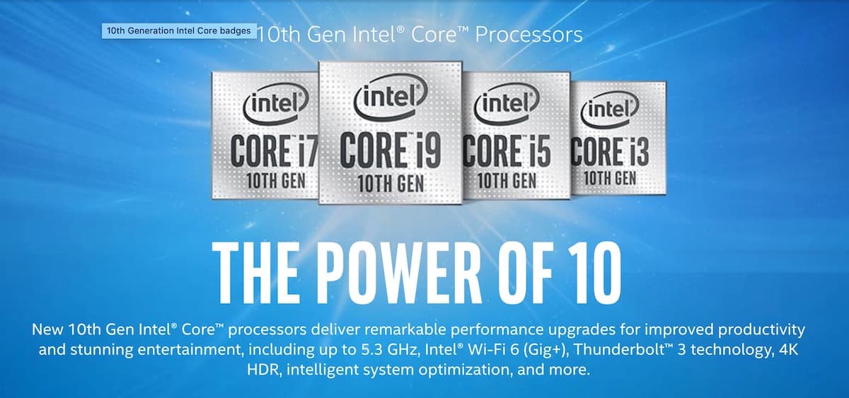 Intel「第10世代Coreプロセッサ(Comet Lake-H)」