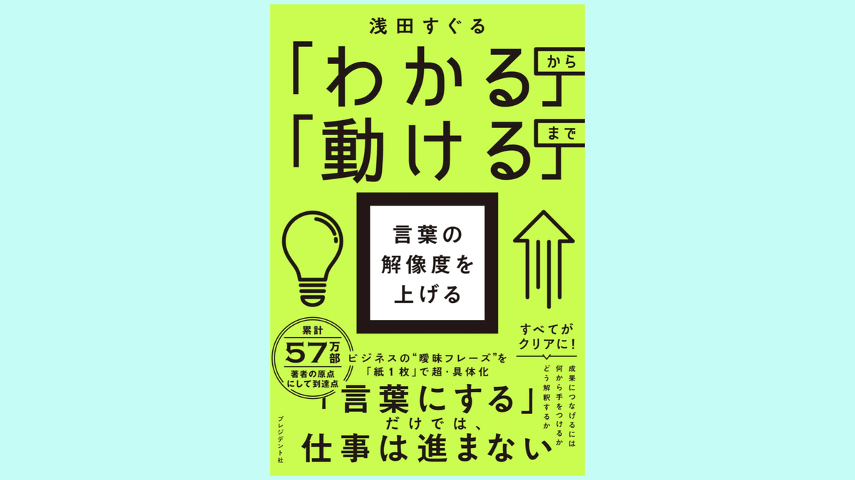 『「わかる」から「動ける」まで 言葉の解像度を上げる』浅田すぐる