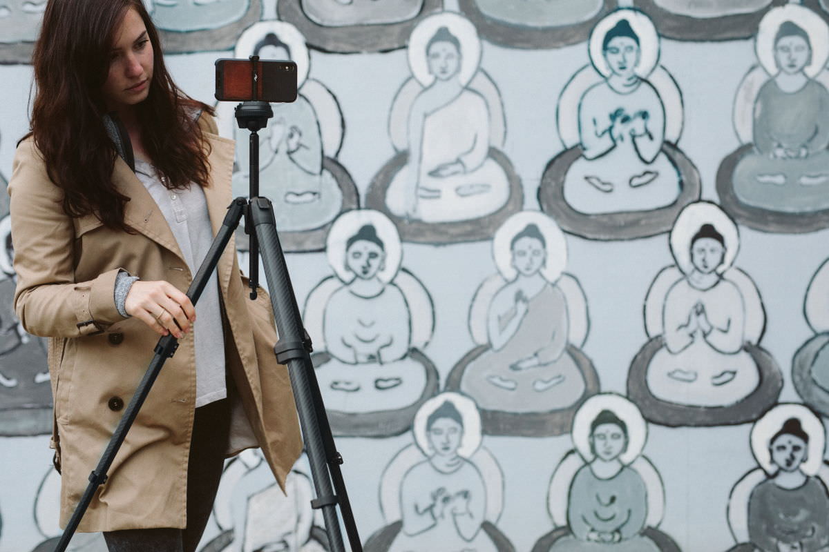 ピークデザイン トラベル三脚 PeakDesign Travel Tripod スマホで撮影