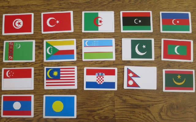 月の国旗 小さな国旗はかせ 月の国旗 小さな国旗はかせ