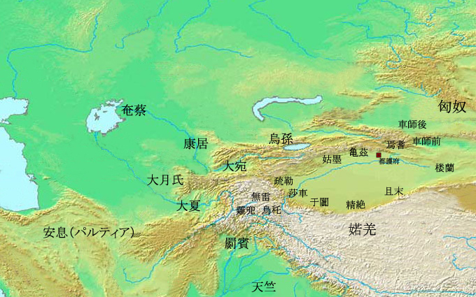 中央アジアの西域諸国