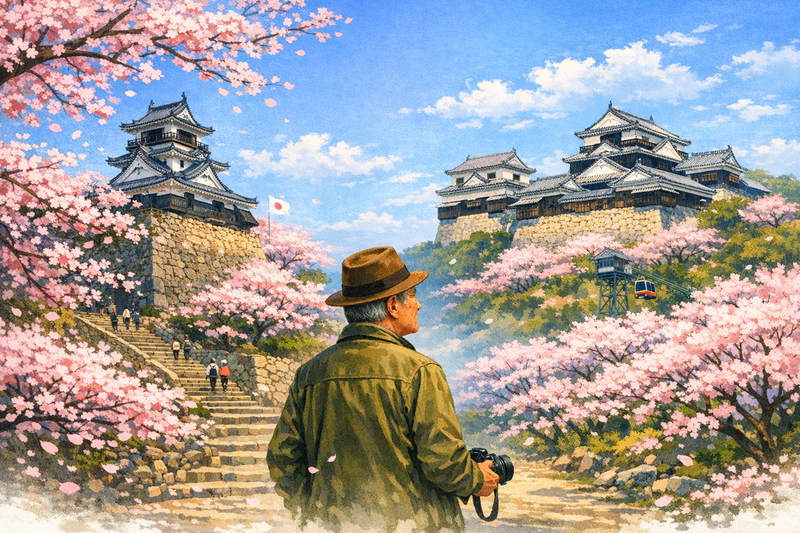 高知城と松山城～四国旅行記③ - リタイアおじさんの絵日記