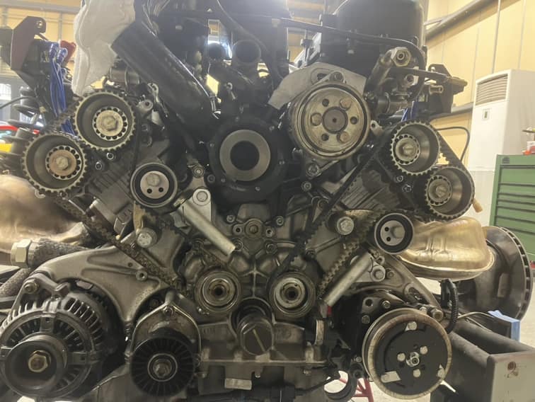 F355ベルリネッタのタイミングベルト交換とWPのOH作業レポート