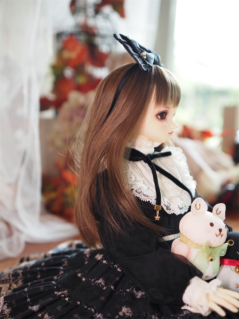 有紗ちゃんの横顔の写真。