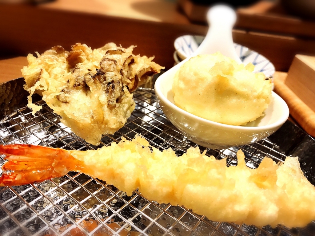 「天ぷらめし 金子屋」でいただいた「天ぷらめし」”980円