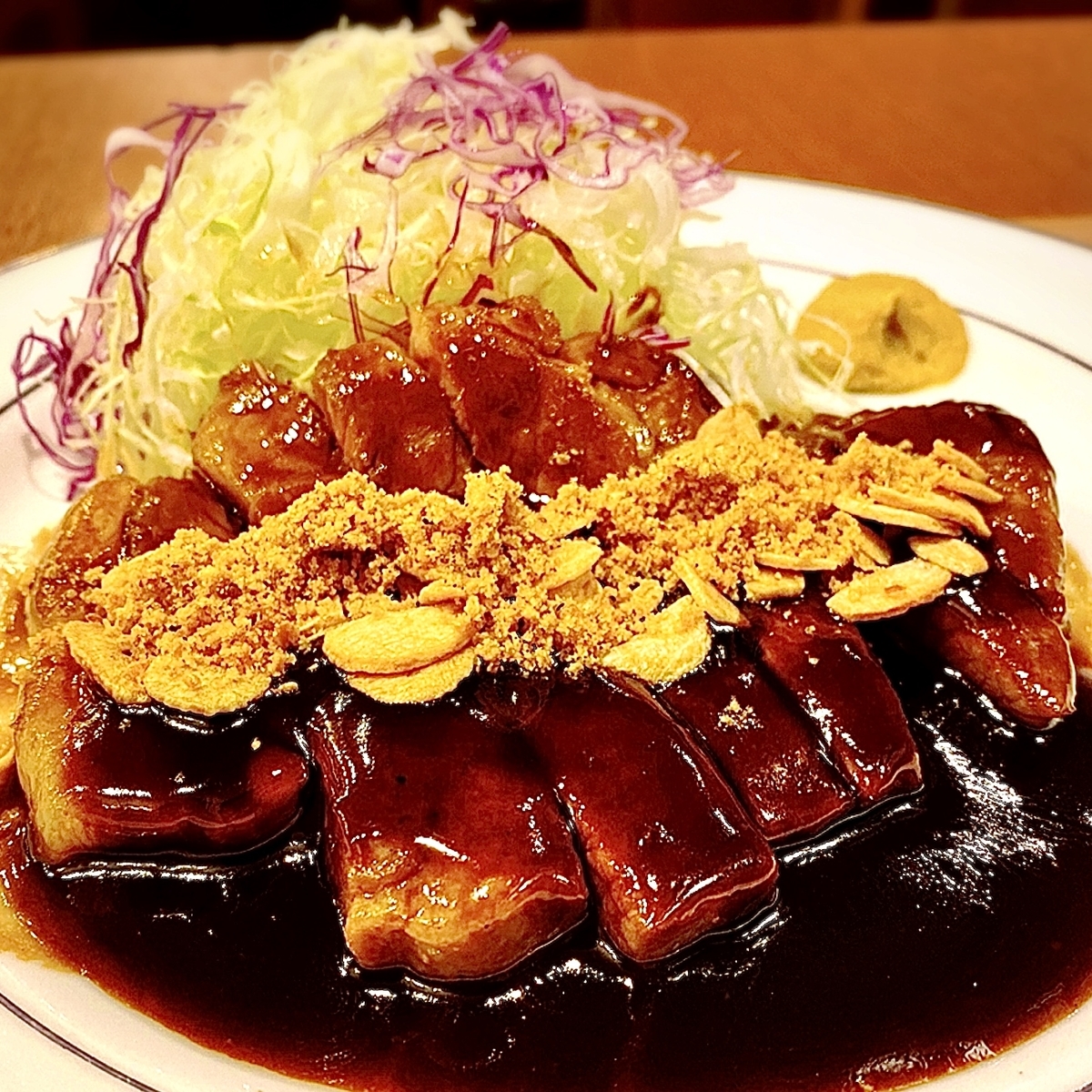 「手作り食堂 大野亭」でいただいた「トンテキ定食」”980円