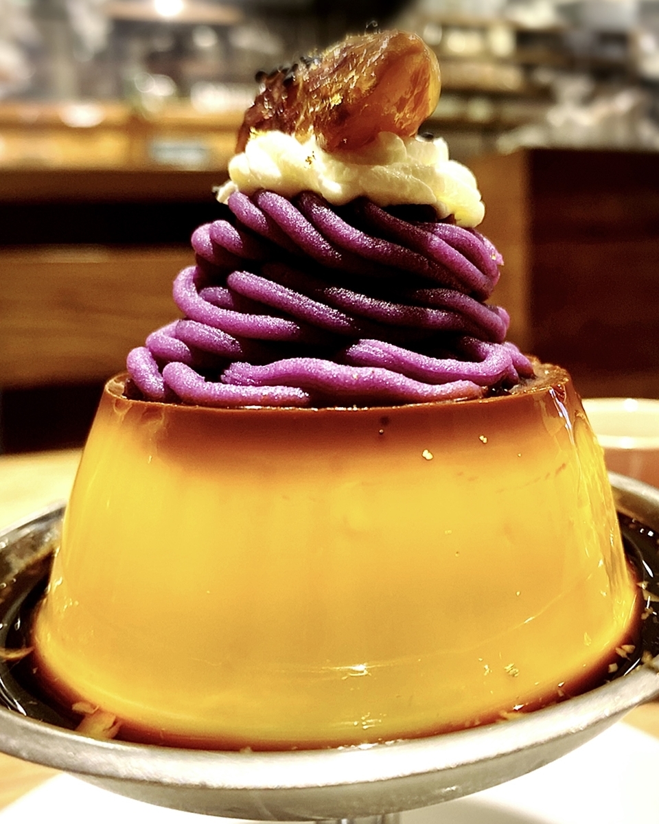 「フェブラリーカフェ」でいただいた「紫芋プリン」”680円（税込）