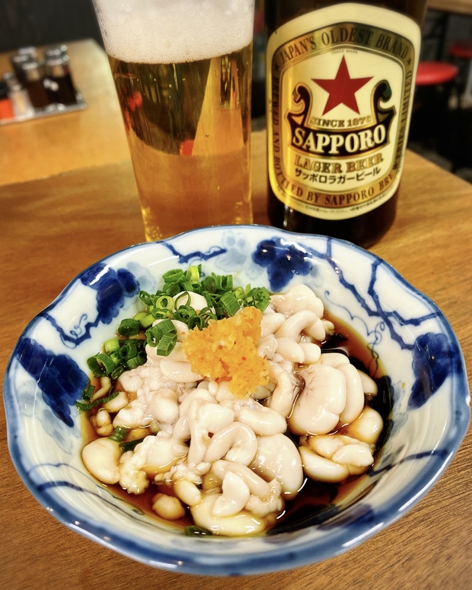 「酒場 山加商店」でいただいた「白子ポン酢」