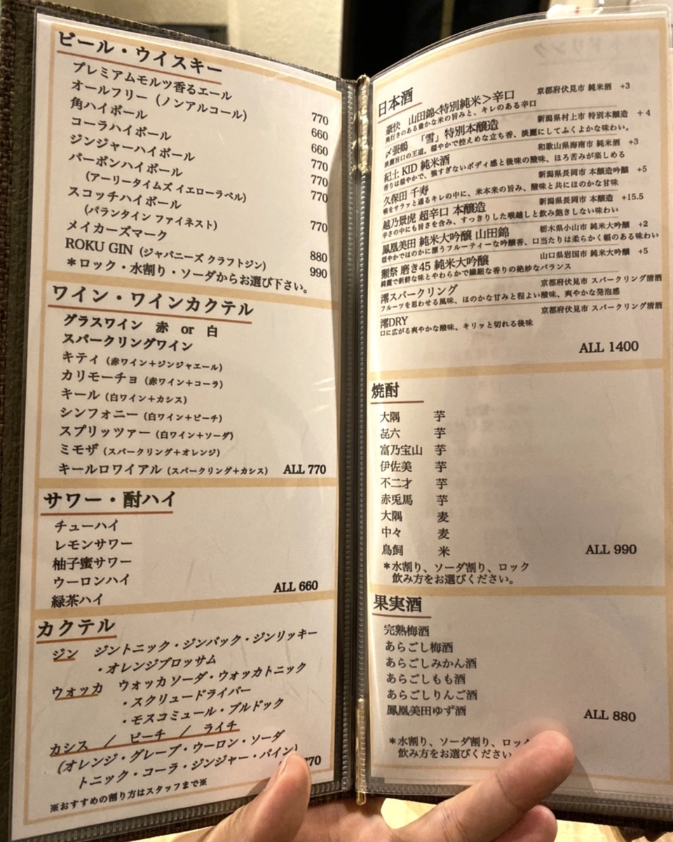 「銀座しゃぶ輝 新橋店」のメニューと値段3