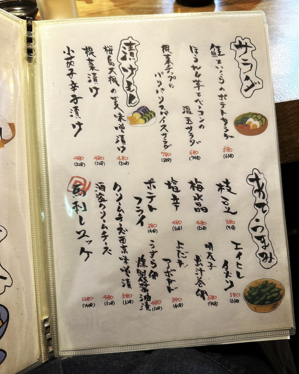 「鮮魚と炉端と肉おでん 烽（のろし）」のメニューと値段5