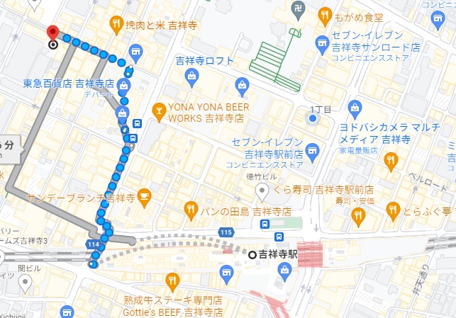「京ちゃばな 吉祥寺店」への行き方(アクセス)と店舗情報
