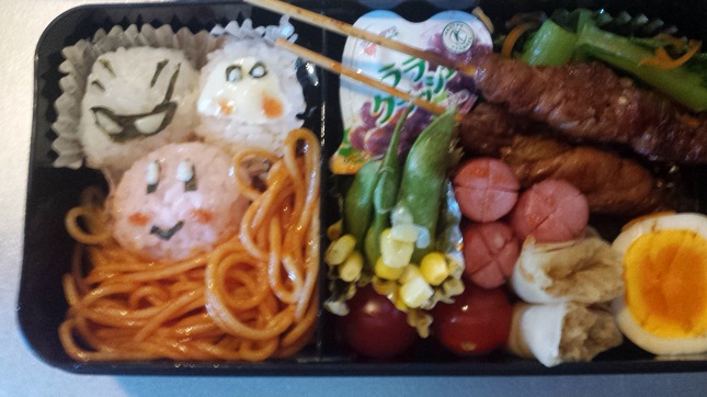 本日のキャラ弁 星のカービィ弁当 息子作 島人ママの親子で楽しむ めんそーれ子育て情報局