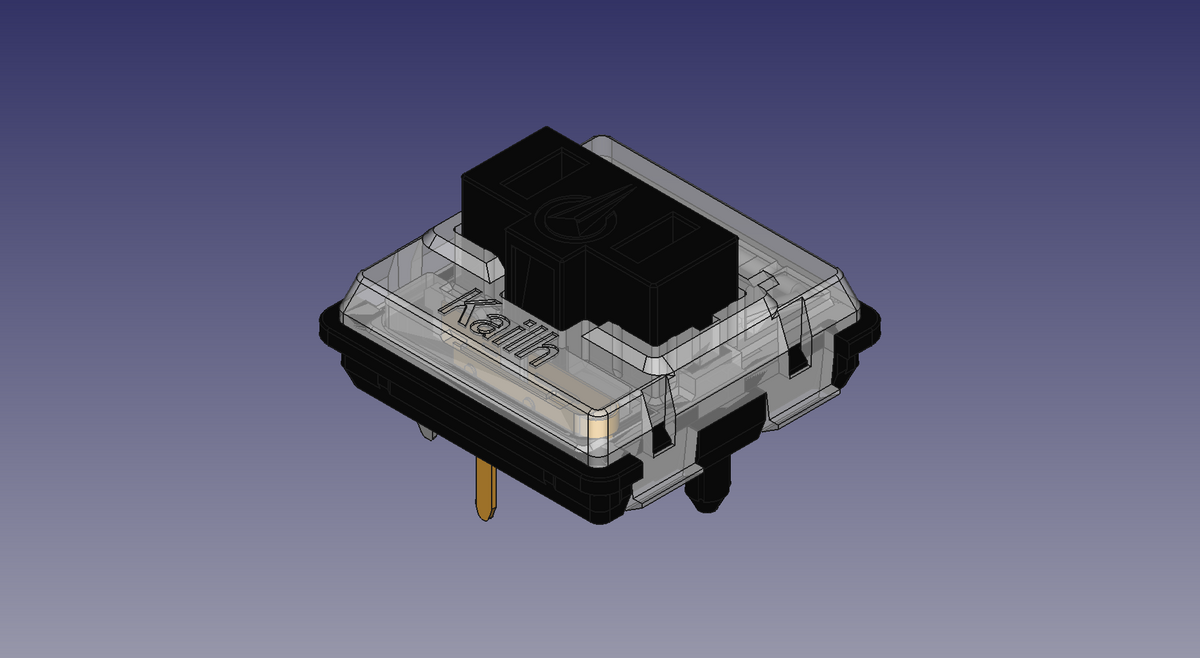 Kailh Choc V1 スイッチの 3D モデルを作ってみた - koktoh の雑記帳