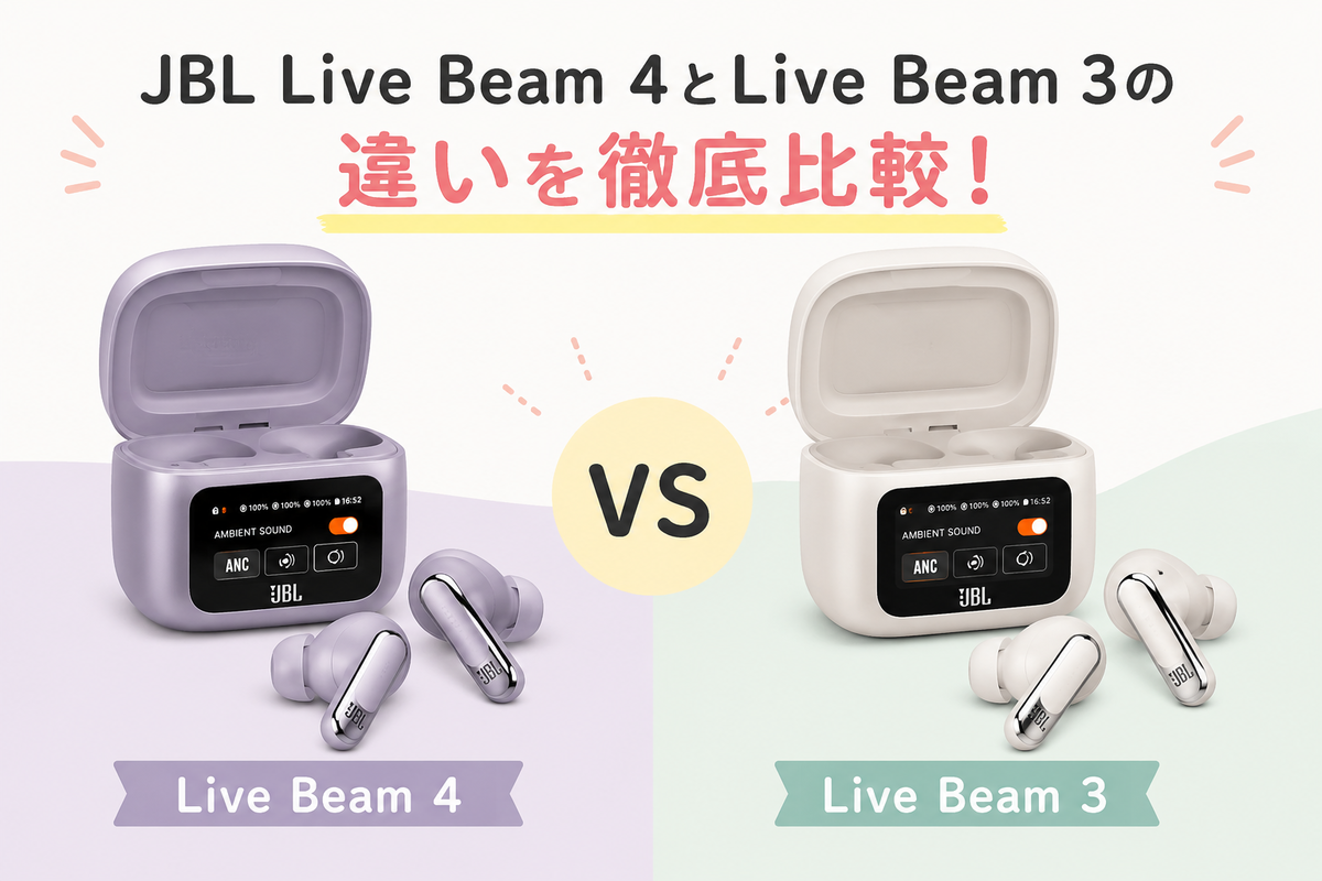 JBL Live Beam 4とLive Beam 3はどっちを選ぶ？音質や使いやすさの違い