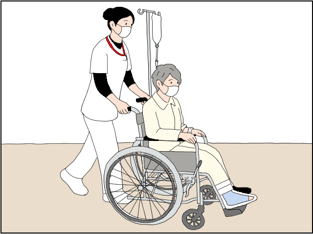 車椅子で移動