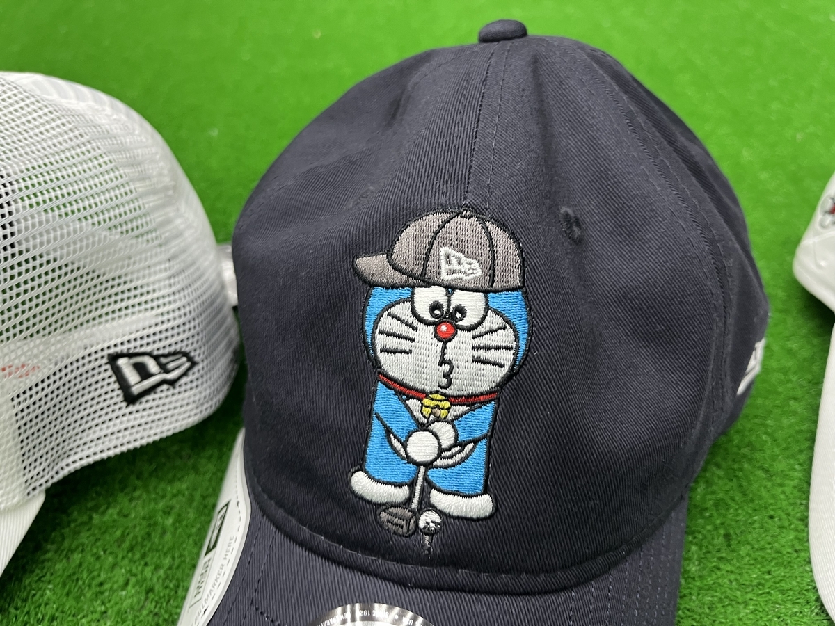 美品【ニューエラ×ドラえもん】限定コラボ 50周年記念 ゴルフ サンバイザー 黒 NEW ERA ドラミちゃん ニューエラ ゴルフ コラボ NEWERA GOLF