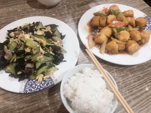 木須肉（きくらげと豚肉の卵炒め）】あっさり美味しい山東料理