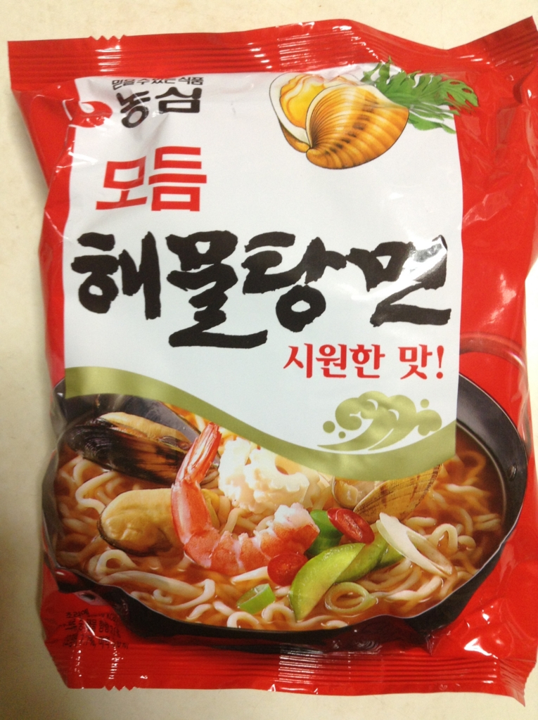 今日の即席麺この一杯 모듬 해믈탕면 モドゥム ヘムルタンミョン 盛り合わせヘムルタン麺 異次元に足を取られる旅
