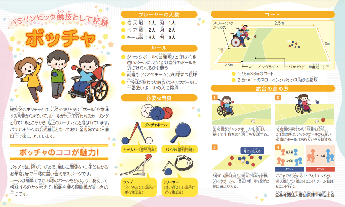 中日新聞に掲載 ボッチャ のルール説明シートを制作しました 近藤印刷のブログ
