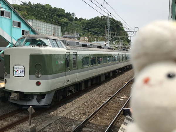 Y159記念列車(189系N102編成)＠根府川駅(2018/05/26)