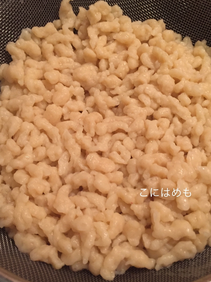 ハンガリーの手作りパスタNokedli:ノケドリ。