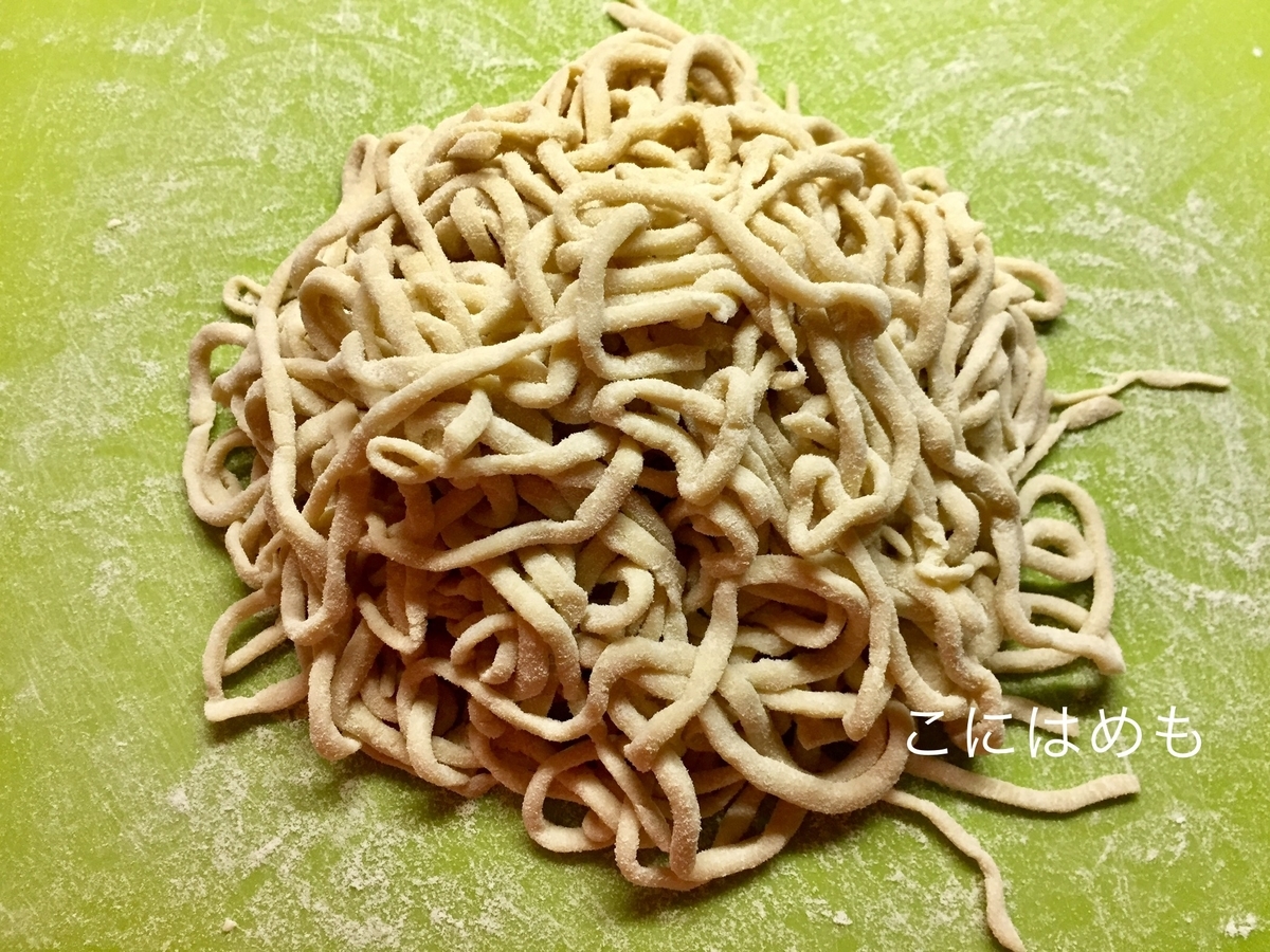 揉み込んだラーメン。