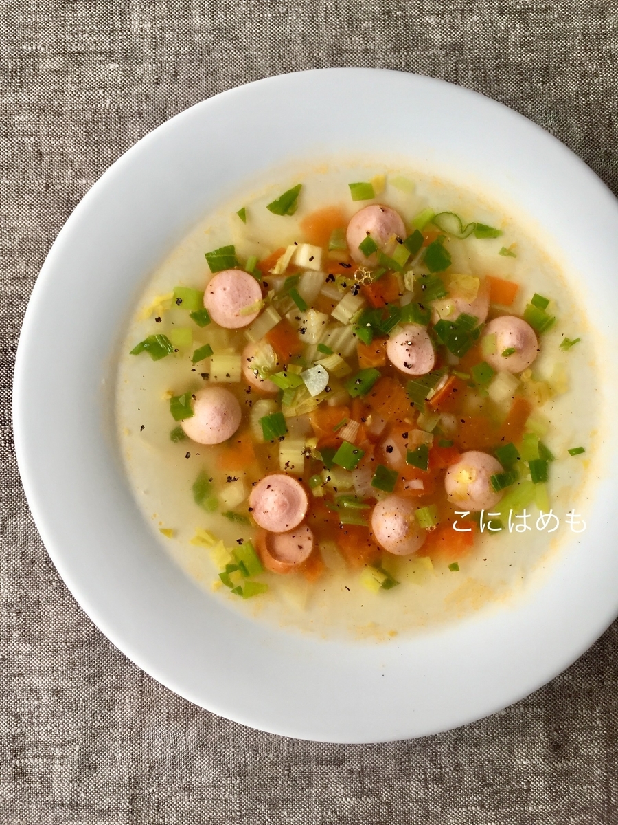 残りもの野菜で作る！簡単「ソーセージとお野菜たっぷりスープ」