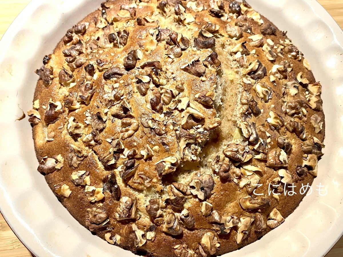 ボウル一つ！スペルト小麦で作る「バナナとくるみのメープルケーキ」