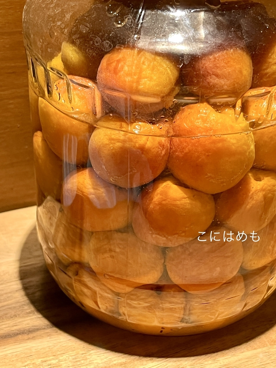 ハンガリーで作る!塩分15%「あんずの梅干し・梅漬け」2日目。