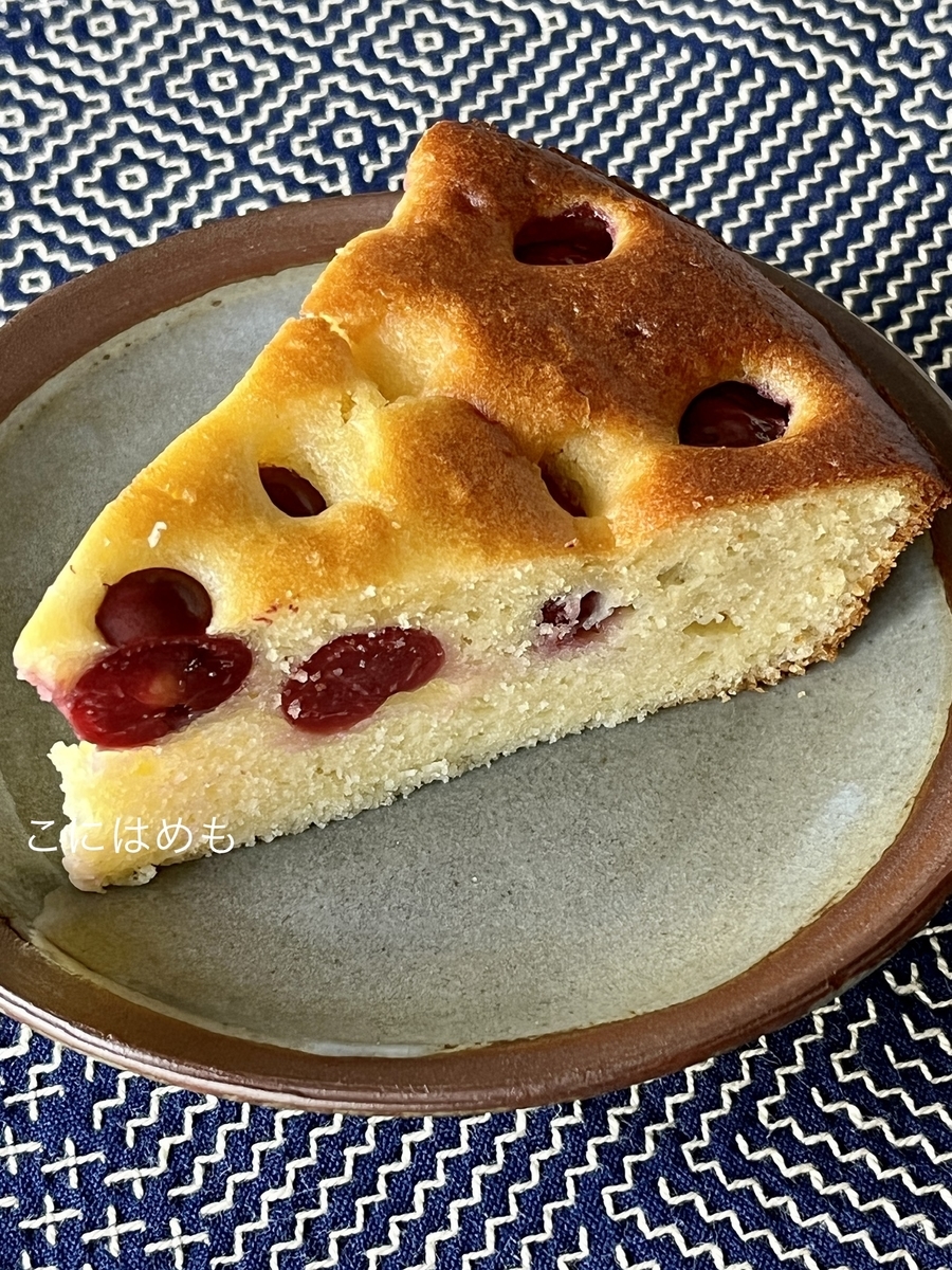 オリーブオイルで作る サワーチェリーとヨーグルトのケーキ 作り方 レシピ こにはめも オリーブオイルで作る サワーチェリーとヨーグルトのケーキ 作り方 レシピ こにはめも