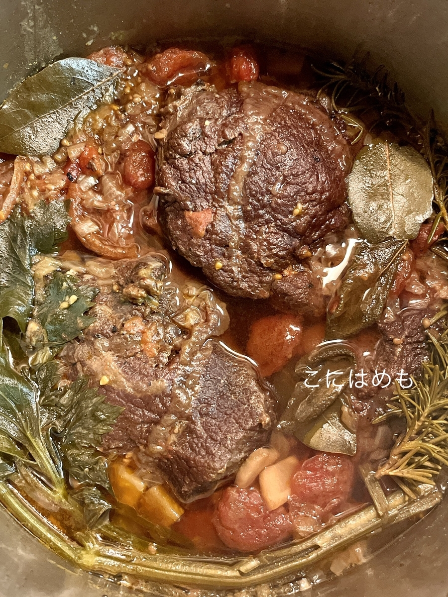 圧力鍋、加圧1時間煮たもの。
