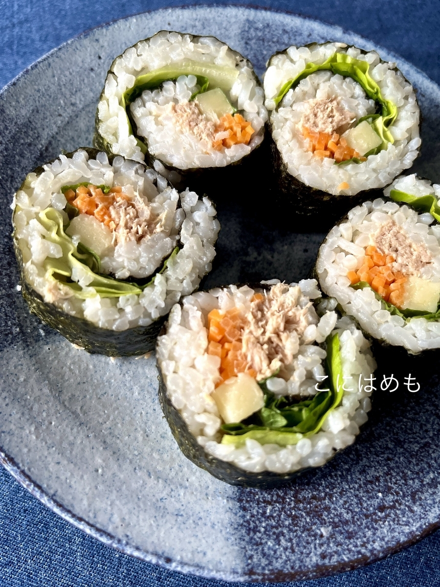 大葉の香りが爽やか!簡単「大葉とツナマヨのサラダ巻き寿司」